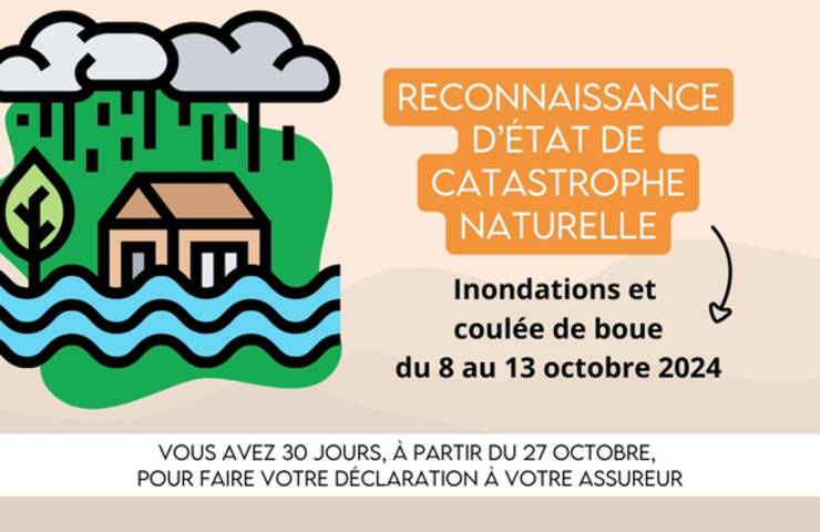 Photo de Reconnaissance d'état de catastrophe naturelle - Inondations et coulées de boue du 8 au 13 octobre 2024